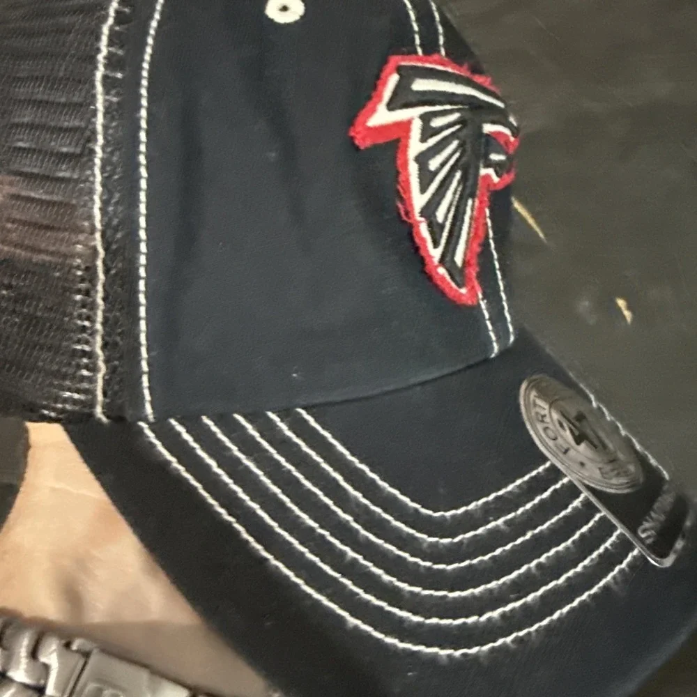 Atlanta Falcons Hat '47‎ Retro Trucker Cap Adjustable Black, Football